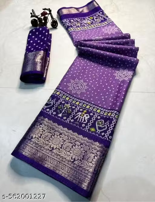 DOLA SILK SPARKLE ZARI LINING WITH JACQUARD BORDER