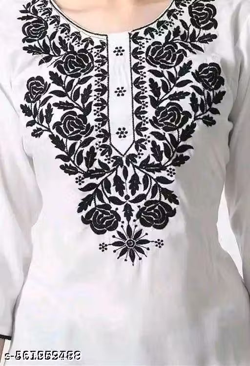 Combo Pack of 2 Stylish Black White Short Kurtis for Women – Double the Style, Double the Comfort